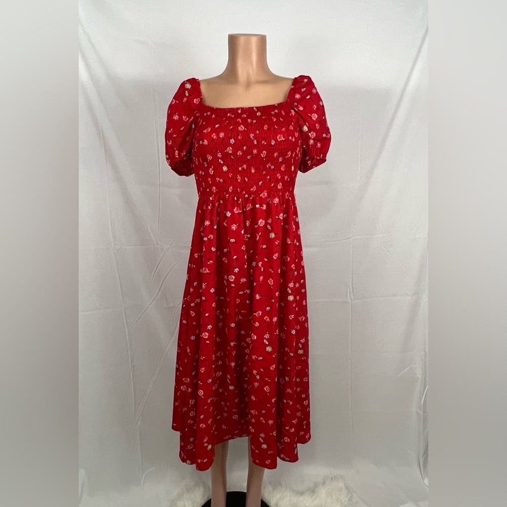 Red Floral Dress